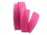 Baumwollband Cotton pink 25mm ohne Draht Baumwollband Cotton pink 25mm ohne Draht