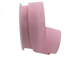 Baumwollband Cotton rosa 40mm ohne Draht Baumwollband Cotton rosa 40mm ohne Draht
