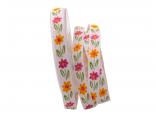 Baumwollband Sommertraum pink/ orange / weiß 15mm ohne Draht Baumwollband Sommertraum pink/ orange / weiß 15mm ohne Draht