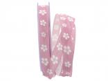 Blumenband Fiore flieder 15mm mit Angelschnur Blumenband Fiore flieder 15mm mit Angelschnur