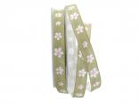 Blumenband Fiore hellgrün 15mm mit Angelschnur Blumenband Fiore hellgrün 15mm mit Angelschnur