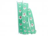 Blumenband Fiore türkis 15mm mit Angelschnur Blumenband Fiore türkis 15mm mit Angelschnur
