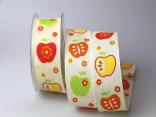 Dekoband Apfel rot 40mm mit Draht
