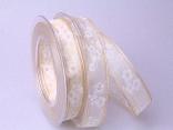 Dekoband Bali braun 25mm mit Draht
