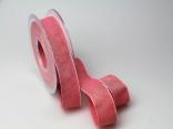 Dekoband Rustico rot 25mm ohne Draht
