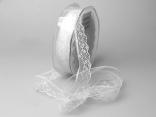 Dekoband Spitze 20mm weiß ohne Draht