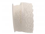 Dekoband Spitze 40mm creme ohne Draht