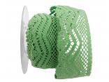 Dekoband Spitze 60mm grün hellohne Draht