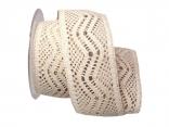 Dekoband Spitze 65mm creme ohne Draht Dekoband Spitze 65mm creme ohne Draht