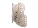 Dekoband Spitze creme 30mm ohne Draht