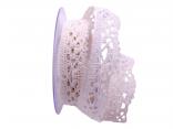 Dekoband Spitze creme 30mm ohne Draht