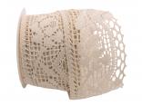 Dekoband Spitze creme 85mm ohne Draht Dekoband Spitze creme 85mm ohne Draht