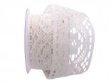 Dekoband Spitze creme / weiß 75mm ohne Draht Dekoband Spitze creme / weiß 75mm ohne Draht