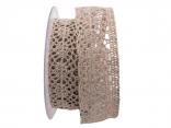 Dekoband Spitze natur 40mm ohne Draht