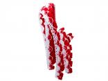Dekoband Spitze weiß / rot ca. 15mm ohne Draht
