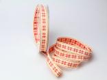 Dekoband Traditional rot 15mm ohne Draht