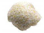 Dekostoff Crinkle wollweiß /olive Blumendruck 2m