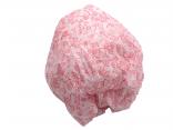 Dekostoff Crinkle wollweiß / rot  Blumendruck 2m