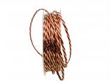 Flechtkordel bordeaux / gold ca. 2mm ohne Draht