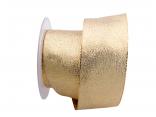 Goldband Broccato 65mm gold ohne Draht
