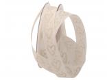 Herzband Herzlinien creme/ gold 25mm ohne Draht Herzband Herzlinien creme/ gold 25mm ohne Draht