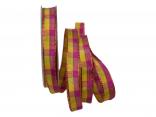 Karoband Andorra gelb 15mm mit Draht Karoband Andorra gelb 15mm mit Draht