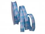 Karoband Andorra hellblau 15mm mit Draht Karoband Andorra hellblau 15mm mit Draht