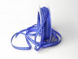 Karoband Landhauskarobändchen Blau ohne Draht 6mm Karoband Landhauskarobändchen Blau ohne Draht 6mm
