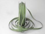Karoband Landhauskarobändchen Grün ohne Draht 6mm Karoband Landhauskarobändchen Grün ohne Draht 6mm