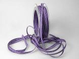 Karoband Landhauskarobändchen Lila ohne Draht 6mm Karoband Landhauskarobändchen Lila ohne Draht 6mm