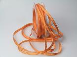 Karoband Landhauskarobändchen Orange ohne Draht 6mm Karoband Landhauskarobändchen Orange ohne Draht 6mm