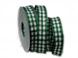 Karoband Vichykaro grün 25mm mit Draht