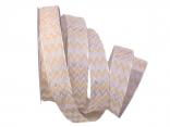 Motivband Modern Waves creme 25mm mit Draht Motivband Modern Waves creme 25mm mit Draht
