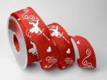 Motivband Amor rot  40mm mit Draht