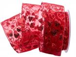 Motivband Heartbreaker Rot mit Draht 60mm Motivband Heartbreaker Rot mit Draht 60mm