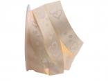 Motivband Herz Tender 25mm creme ohne Draht Motivband Herz Tender 25mm creme ohne Draht