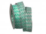 Motivband Modern Waves türkis 25mm mit Draht Motivband Modern Waves türkis 25mm mit Draht