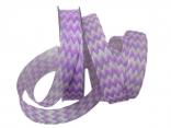 Motivband Modern Waves flieder 25mm mit Draht Motivband Modern Waves flieder 25mm mit Draht