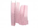 Motivband Punkteband rosa 15mm mit Draht Motivband Punkteband rosa 15mm mit Draht