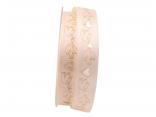 Motivband Taube creme 25mm ohne Draht Motivband Taube creme 25mm ohne Draht