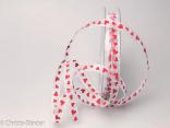 Organza Herz 10 mm ohne rot Draht Organza Herz 10 mm ohne rot Draht