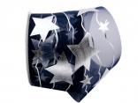 Organza Stern blau ohne Draht 70mm Organza Stern blau ohne Draht 70mm