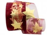 Organza Stern bordeaux ohne Draht 70mm Organza Stern bordeaux ohne Draht 70mm