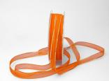 Organzaband 10mm orange mit Goldkante ohne Draht