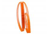 Organzaband 10mm orange mit Goldkante ohne Draht Organzaband 10mm orange mit Goldkante ohne Draht