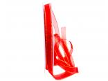 Organzaband 10mm rot mit Goldkante ohne Draht Organzaband 10mm rot mit Goldkante ohne Draht