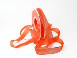 Organzaband 15mm orange mit Goldkante ohne Draht