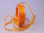 Organzaband 6mm orange hell ohne Draht