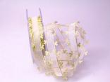 Organzaband Heart Picot Gold ohne Draht 25mm Organzaband Heart Picot Gold ohne Draht 25mm