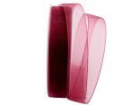 Organzaband Luminoso bordeaux 25mm ohne Draht Organzaband Luminoso bordeaux 25mm ohne Draht